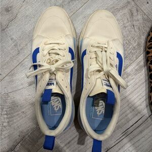 Vans Cream and Blue Sneakers